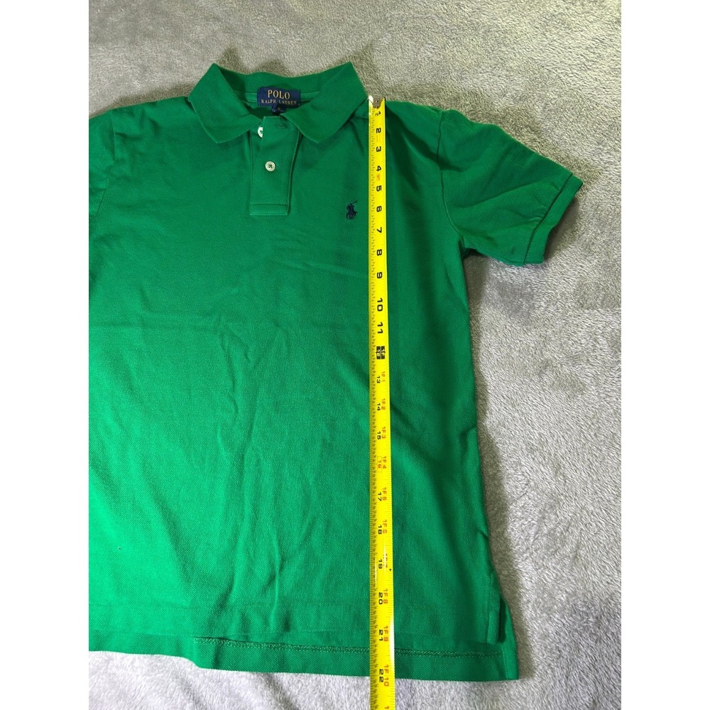 Polo Ralph Lauren Polo Shirt Boys Green Classic Fit Cotton Medium 10-12 - Picture 8 of 9
